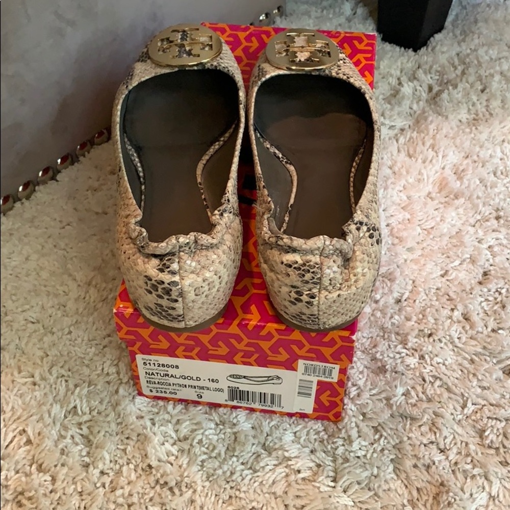Tory Burch Reva Flat- Python Print - image 4
